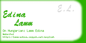 edina lamm business card